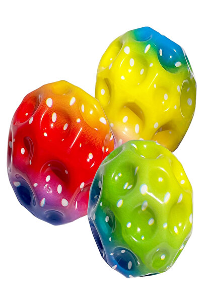 Hyd Oyuncak 1 Adet Zıplayan Top Gökkuşağı Desenli Bahçe Havuz Oyuncağı