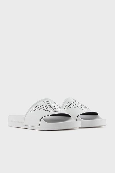 Emporio Armani شبشب بشريط واحد مع شعار شبشب للجنسين XVPS11 XR273 T680