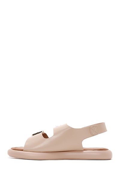 Derimod Women's Beige Double Buckle Sandals 25Sfe480518