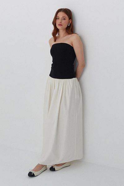 MARKALİSTE Strapless Long Dress White