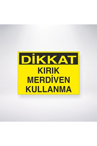 Reysa Tasarım ملصق تحذير لاستخدام الدرج المكسور مقاس 20 × 28 سم