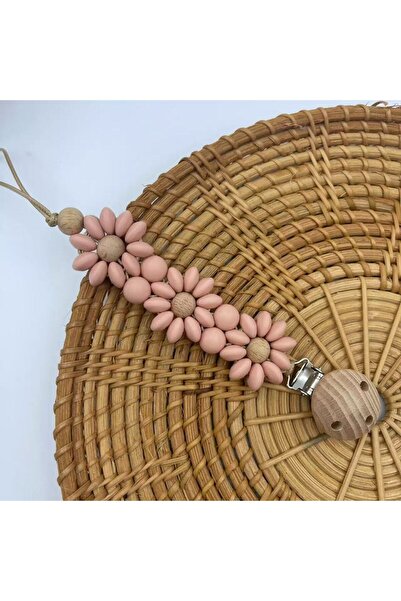 Choice مشبك مصاصة للأطفال الرضع باللون الوردي، مشبك مصاصة على شكل زهرة، مصنوع...