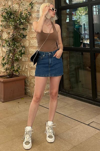 Madmext Mini-Jeansrock in Blau - MG2099