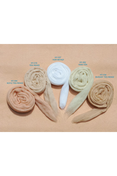 Hobi Keçe YÜN ( 5 renk 250 gr. TEN RENGİ serisi)