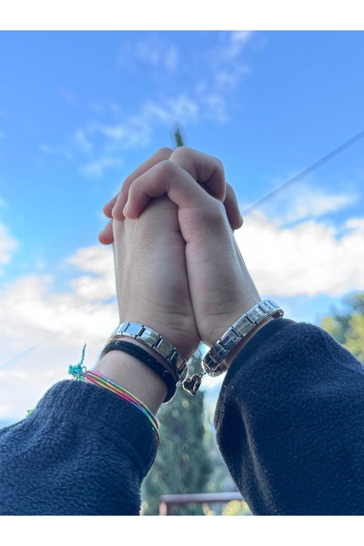 Bymiel 💞 Nomination Bracelet with Magnetic Heart Charm |   Complementary Lover Bracelet (Set of Two)