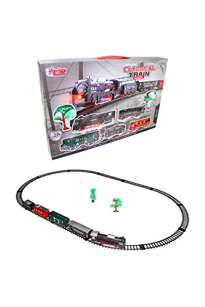 Genel Markalar CLASSİC MODEL TREN SETİ JHX6687 PİLLİ SESLİ IŞIKLI 26 PARÇA 3+