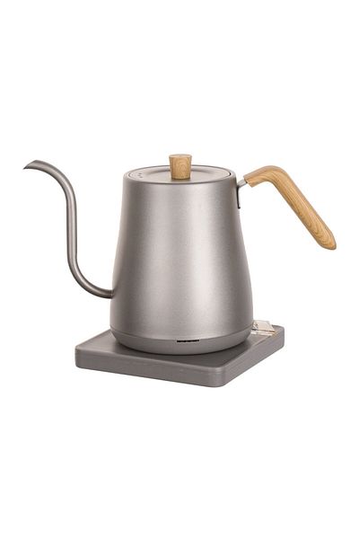 FlashHawk Electric Gooseneck Kettle 1000W - 304 Stainless Steel Coffee and Tea Pot, Quick Heating