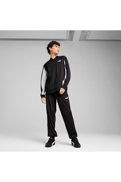 Puma Poly Baseball-Inspired Black Men's Tracksuit Set 684851 -01