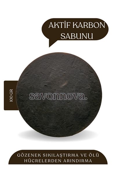 Kozmetigo Natural Activated Carbon Soap, Soap Without Additives for Marks, Birthmarks, Sunspots 100Gr
