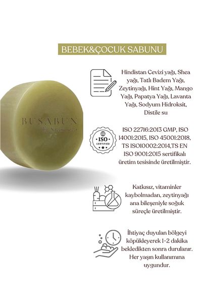 Kozmetigo Baby-Child Soap Natural and Additive-Free Soap 100 GR