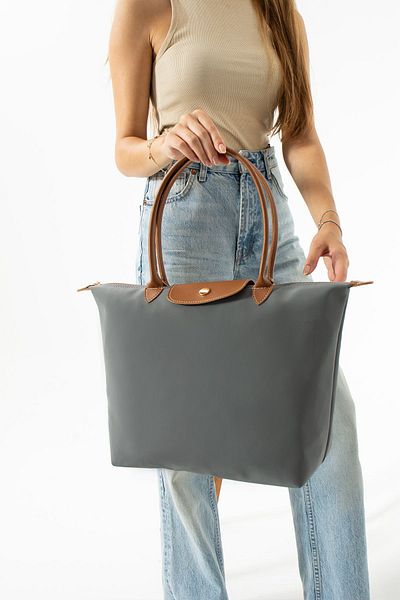 AYDINLIK BAGS Foldable Large Capacity Tote Bag Shopping Bag, Portable Versatile Luggage Gray