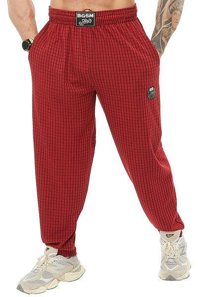 BGSM Men's Loose Fit Sweatpants Petite Square Body Pants PNT1389