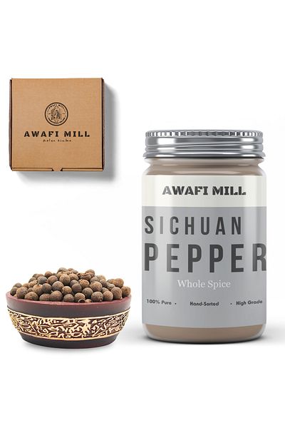 AWAFI MILL Szechuan Peppercorns | Piper Nigrum - Bottle of 100 gram / 3.5 Oz