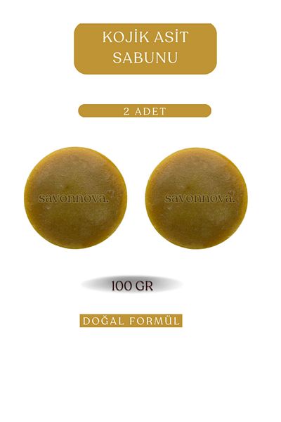 Kozmetigo Natural Kojic Acid Soap 2X100 Gr Solid Soap for Skin Care and Personal Care