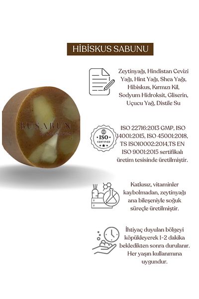 Kozmetigo Hibiscus Soap Natural and Additive-Free Soap 100 Gr