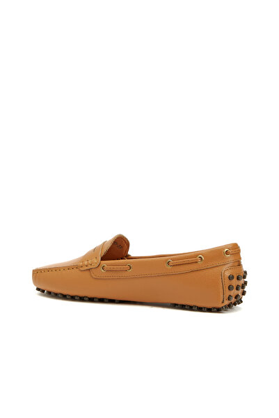 George Hogg Karamel Kadın Deri Loafer