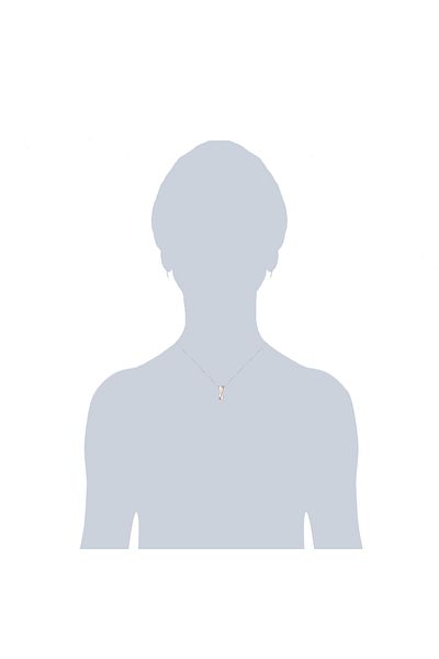 Lulu & Jane Diamanthalskette Kette und Anhänger Sterling Silber oder Renkli Diamant weiß