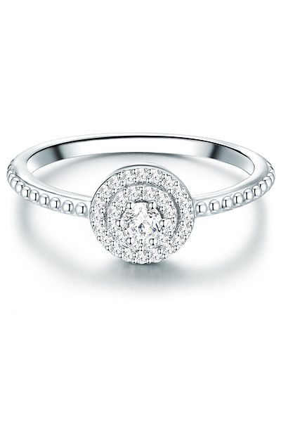 Trilani Silberring Ring Sterling Silber Zirkonia Weiß