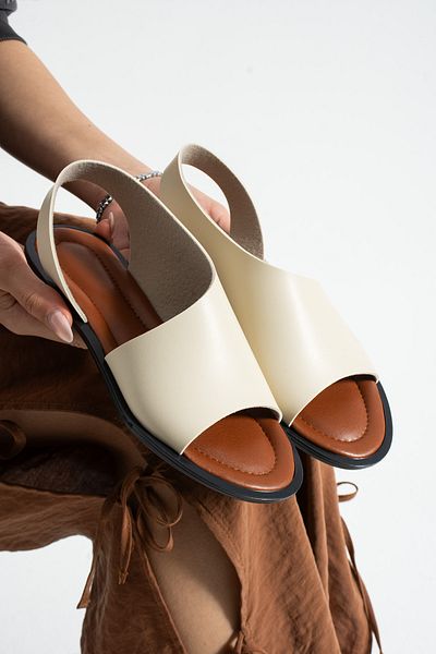 Moda Devrin Beige Light Ballerina Sandals Summer Shoes