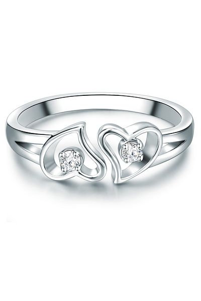 Trilani Silberring Ring Sterling Silber Zirkonia Weiß