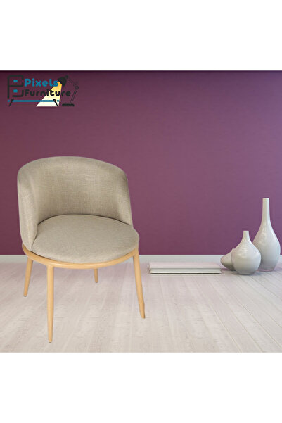 PixelsFurniture Pixel Furniture 2 Chairs and Table Set, Metal Wood Bases and High Quality Fabric