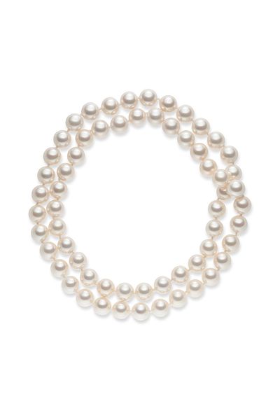 Lulu & Jane Perlenhalskette Kette Muschelkernperle Weiß