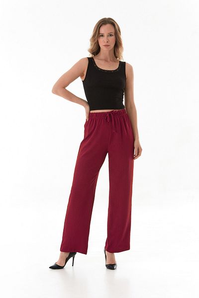Fulla Moda Bürümcük Fabric Tie Waist Trousers