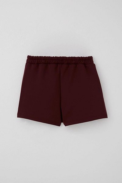 Breeze Pantaloni scurți pentru fete Fusta Buzunar Detaliu Buton Accesoriu 6-12 ani, Bordeaux