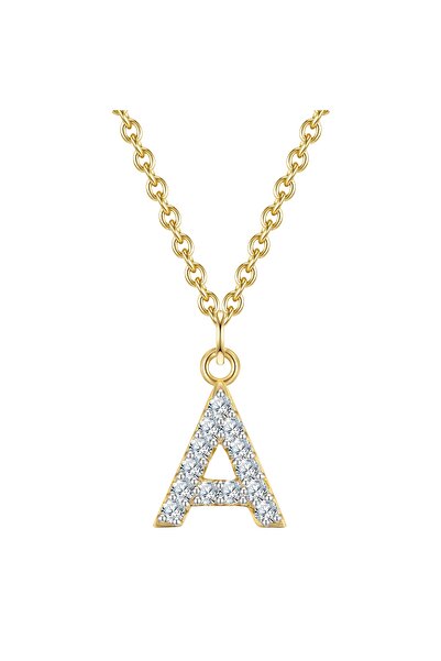 Glanzstücke München Silberhalskette Kette mit Anhänger Sterling Silber gelbgold Zirkonia weiß