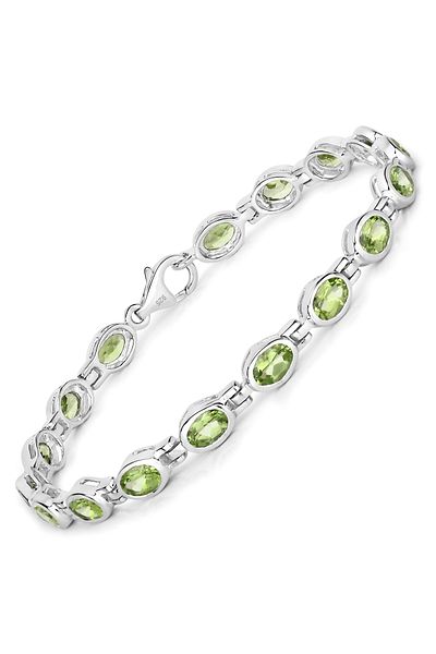 Rafaela Donata Edelsteinarmband Armband Sterling Silber Peridot Grün
