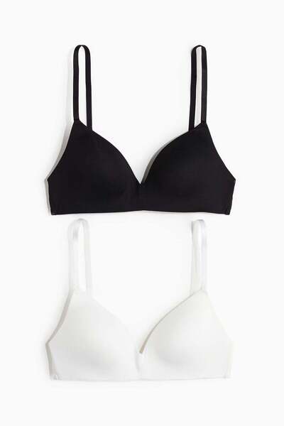 H&M عبوتان من حمالات الصدر المصنوعة من الألياف الدقيقة بدون أسلاك