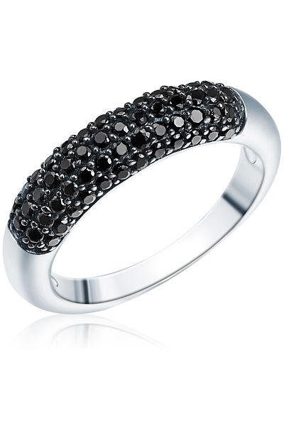 Rafaela Donata Silberring Ring Sterling Silber Zirkonia schwarz