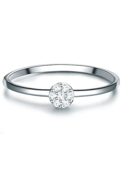 Trilani Silberring Ring Sterling Silber Zirkonia weiß
