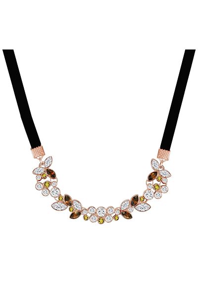 Lulu & Jane Kette Mit Kristallen Von Swarovski® Kette Roségold Verziert Mit Kristallen Von Swarovski® Bunt