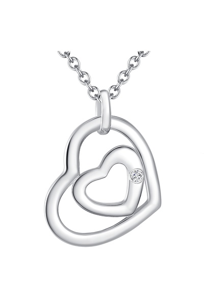 Lulu & Jane Diamanthalskette Kette mit Anhänger Sterling Silber Diamant weiß