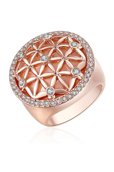 Lulu & Jane Kristalle von Swarovski® ile Yüzük Kristalle von Swarovski® ile pembe altın rengi yüzük