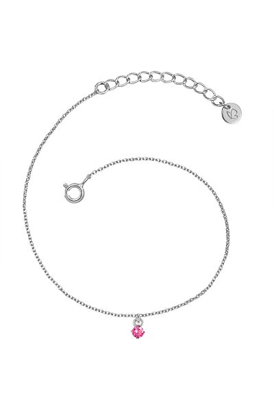 Glanzstücke München Silberarmband Armband Sterling Silber Turmalin Rosa