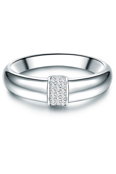 Trilani Silberring Ring Sterling Silber Zirkonia Weiß