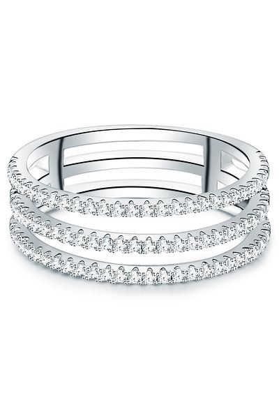 Trilani Silberring Ring Sterling Silber Zirkonia weiß