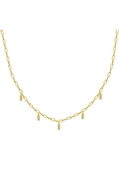 Glanzstücke München Silberhalskette Kette Mit Anhänger Sterling Silber Gelbgold