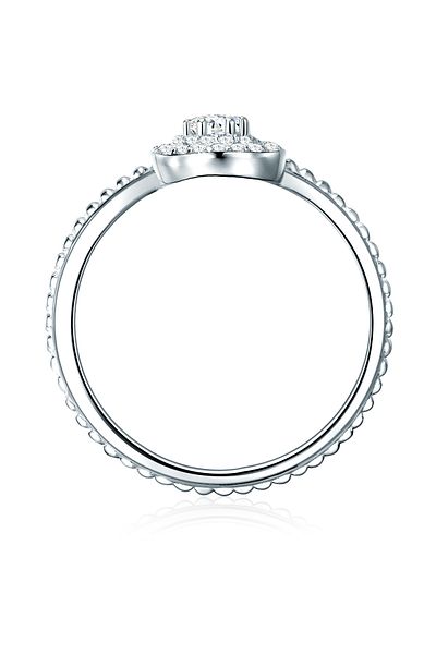 Trilani Silberring Ring Sterling Silber Zirkonia Weiß