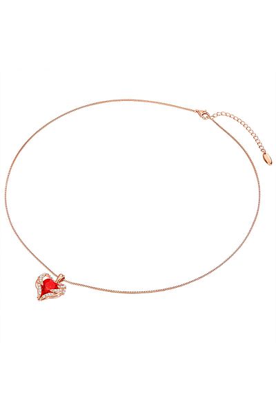Rafaela Donata Silberhalskette Kette Mit Anhänger Sterling Silber Roségold Verziert Mit Kristallen Von Swarovski® H