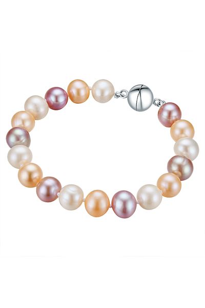 Valero Pearls Perlenarmband Armband Sterling Silber Süßwasser-zuchtperle Multicolor