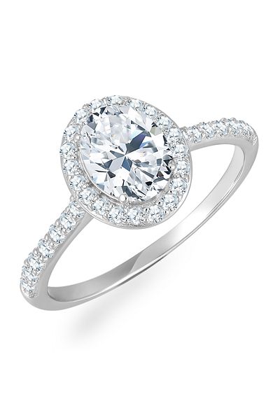 Trilani Silberring Ring Sterling Silber Zirkonia Weiß