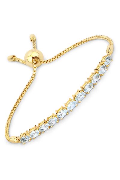 Rafaela Donata Edelsteinarmband Armband Sterling Silber Gelbvergoldet Blautopas