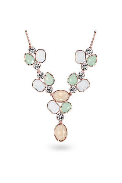 Lulu & Jane Kette Mit Kristallen Von Swarovski® Kette Mit Anhänger Roségold Verziert Mit Kristallen Von Swarovsk
