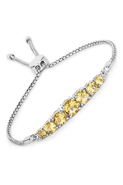 Rafaela Donata Edelsteinarmband Armband Sterling Silber Citrin