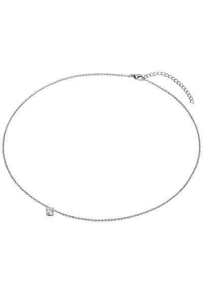 Trilani Silberhalskette Kette Sterling Silber Zirkonia Weiß