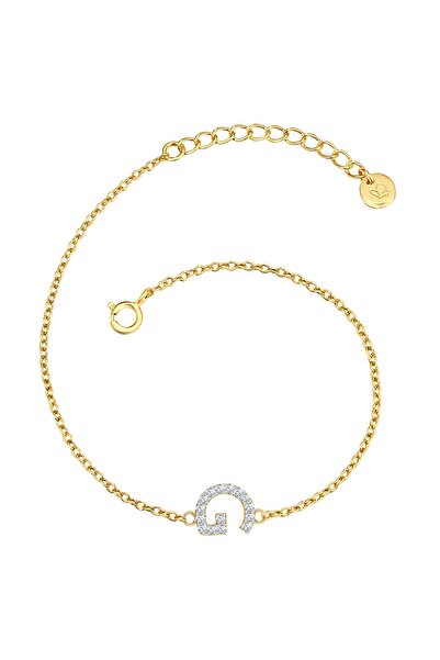 Glanzstücke München Silberarmband Armband Sterling Silber gelbgold Zirkonia weiß