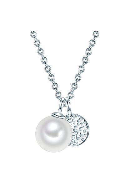 Valero Pearls Silberhalskette Kette Mit Anhänger Sterling Silber Süßwasser Zuchtperle Weiß